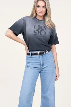 Fashion Dante 6 Washed Out T-Shirt With Logo Ashton | Black... | | Little Soho