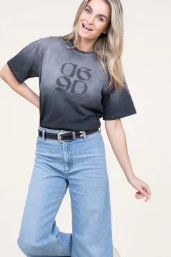 Fashion Dante 6 Washed Out T-Shirt With Logo Ashton | Black... | | Little Soho