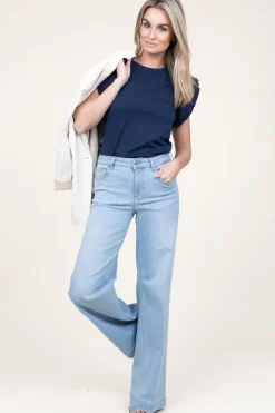 Flash Sale Liu Jo Wide Leg Regular Fit Jeans Mendola L34 | Blue... | | Little Soho
