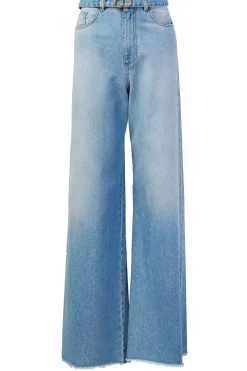 Cheap Twinset Wide Leg Soft Jeans Louiza | Blue... | | Little Soho