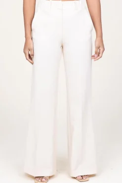 Cheap 45374 Wide Leg Trousers Luxor | Natural... | March23 | Little Soho