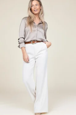 Hot Twinset Wide Leg Trousers Sofia | Natural... | | Little Soho