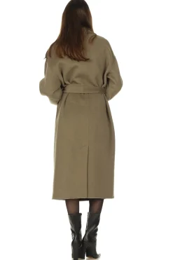 Flash Sale Notes Du Nord Wool Coat With Belt Elisa | Pistache... | | Little Soho