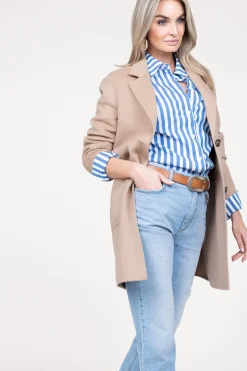 Online STUDIO AR Wool Mix Blazer Jacket Moya | Camel... | | Little Soho