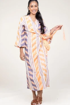 Flash Sale Devotion Woven Wrap Dress Thetis | Orange... | | Little Soho